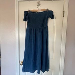 Denim Scrunch Top Dress